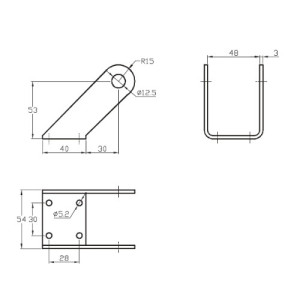 K+G Motorkonsole MK 47-3: 47mm Innenbreite, Typ 3
