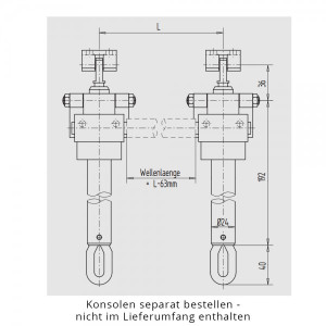 WSS Manueller Zwillings-Teleskop-Spindelantrieb, 2-stufig