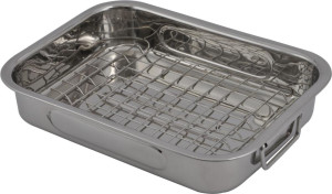 Edelstahl Vierkantbräter 25cm mit Rost Grau | Grau