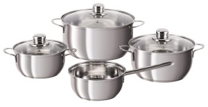 Edelstahl Kochtopfset Blue Berry 7tlg. Grau | Grau