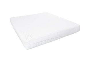 Spannbetttuch ca. 100x200 cm weiß Elastan-Jersey | 1