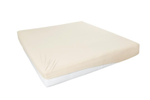 Spannbetttuch ca. 150x200 cm ecru Elastan-Jersey | 1