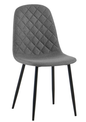 Polsterstuhl 1 Stück Gestell Metall schwarz / Grau