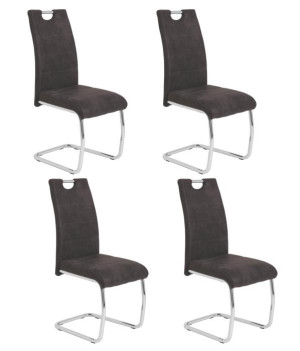Schwingstuhl 4er Set Vintage Anthrazit | 4