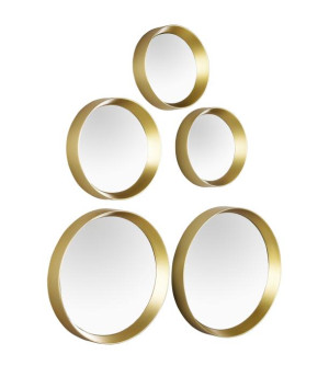 Spiegel 5er-Set Goldfarben