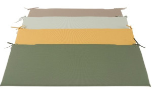Bankkissen garngefärbt OUTDOOR 2er Set ca. 120x40x4 cm Senfgelb / Grün / Mint / Taupe