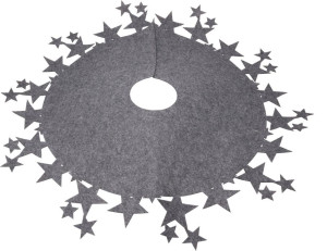 WEIHNACHTSBAUMUNTERLAGE mit Sternen ca. 120 cm Grau