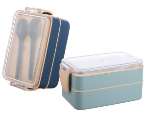 Lunchbox-Set MICHELINO 1 Stück 2 Sorten unsortiert 4tlg. inkl. 1 Löffel und 1 Gabel Mehrfarbig | 1