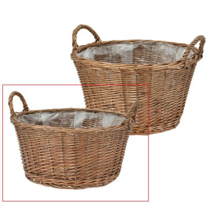 Weidenkorb mit Griffen 1 Stück von Cepewa Natur S ca. 36x20 cm | 1