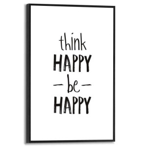Wandbild THINK Happy Slim Frame Black ca. 20x30 cm SMF84820 | 1