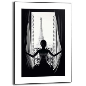 Wandbild PARIS Balcony Slim Frame Black ca. 50x70 cm SMF84827 | 1