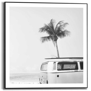 Wandbild SUMMER VIPE Slim Frame Black ca. 50x50 cm SMF87302 | 1