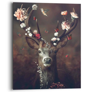 Wandbild FAUNA FLORA DEER Deco Panel ca. 40x50 cm DPN87324 | 1