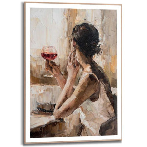 Wandbild DRINKING WINE Slim Frame Wood ca. 50x70 cm SMF90334 | 1