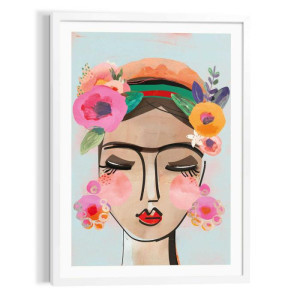 Wandbild COLOURFUL FACE Modern Frame White ca. 50x70 cm MFW90633 | 1