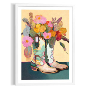Wandbild FLOWER BOOTS Modern Frame White ca. 50x70 cm MFW90634 | 1