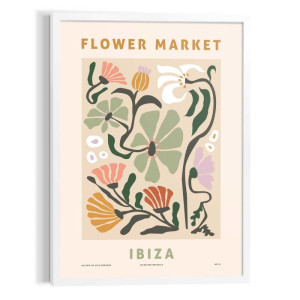 Wandbild IBIZA FLOWERS Modern Frame White ca. 50x70 cm MFW90641 | 1