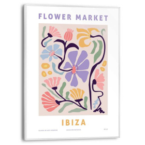 Wandbild IBIZA FLOWER MARKET Slim Frame White ca. 30x40 cm SMF90674 | 1