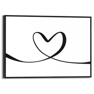 Wandbild HEART LINES Slim Frame Black ca. 20x30cm SMF92689 | 1