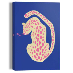 Wandbild BLUE PINK CAT Giclee on Canvas ca. 20x30 cm GCN92909 | 1