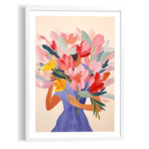 Wandbild SPRING GIRL Modern Frame White ca. 50x70 cm MFW92917 | 1
