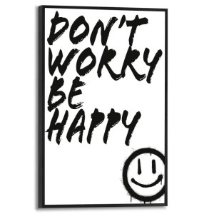 Wandbild DONT WORRY Slim Frame Black ca. 20x30 cm SMF96408 | 1