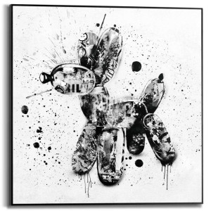 Wandbild STREETART DOG Slim Frame Black ca. 50x50 cm SMF96413 | 1
