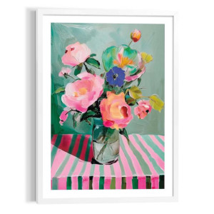 Wandbild FLOWER TABLE Modern Frame White ca. 50x70 cm MFW96780 | 1