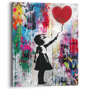 Wandbild CONCRETE BALLOON GIRL Deco Panel ca. 40x50 cm DPN97162 | 1