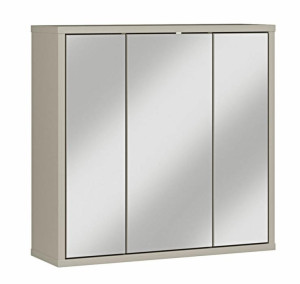Bad-Spiegelschrank 3-türig Taupe