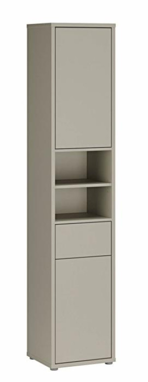 Bad-Seitenschrank ca. 192 cm 2-türig hoch Taupe
