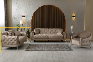 2-Sitzer Sofa ca. 175x83x91 cm Cappuccino