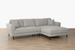 Ecksofa inkl. 2 Zierkissen ca 287x186 cm Grau