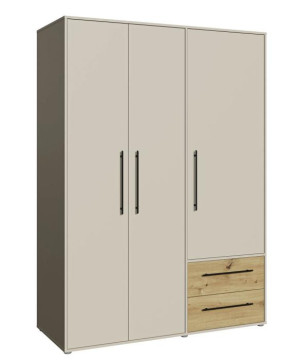 Kleiderschrank 3-trg. ca.145 cm breit Sand / Artisan