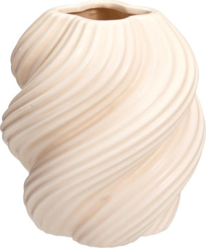 VASE Dolomite 1 Stück ca. 15x16 cm Weiß