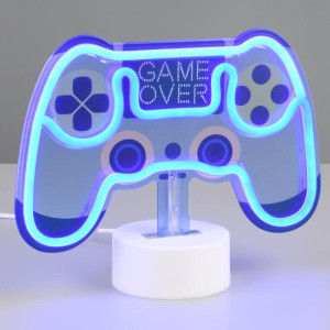 CONTROL LED-Tischleuchte ca. 23x18x9 cm 1,2 W inkl. USB-Kabel und Adapter Weiss / LED Blau | 1