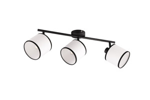 Spot 3xE14 Metall Schwarz Matt / Weiß | 1