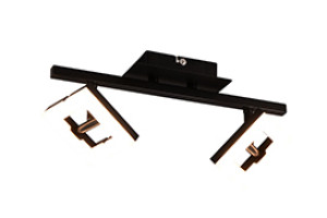 LED-Wandleuchte 2x4,5 Watt Metall Schwarz Matt | 1