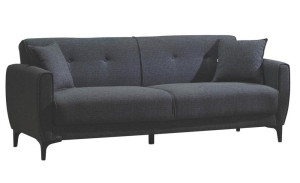 3-Sitzer Schlafsofa mit Bettkasten 208 cm breit Grau SAN-MARINO | 1