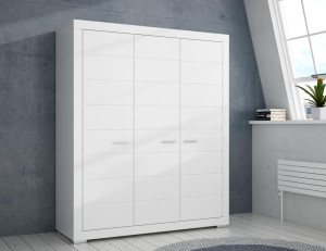 Kleiderschrank 3-türig Weiß
