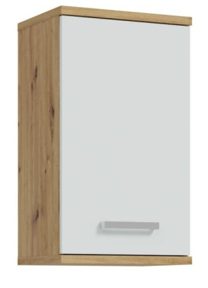 Bad-Hängeschrank 1-trg VERIS von Forte Weiß / Artisan Oak | 1