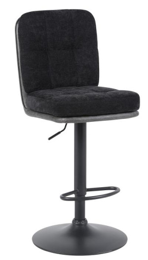 Barhocker drehbar 1 Stück Schwarz / Anthrazit