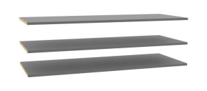 Einlegeböden 3-er Set ca.108x42 cm Grau