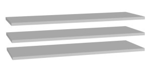 Einlegeböden 3er Set Winner Grau | | B/H/T: 108 / 2 / 42