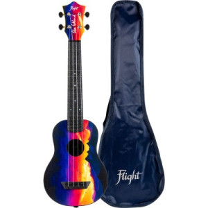 Flight TUSLEE Elise Ecklund Long Neck Travel Ukulele