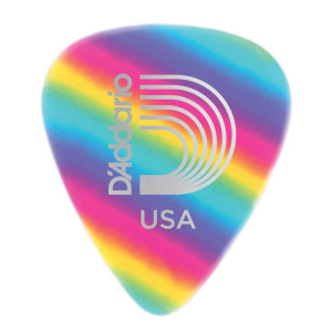 D'addario And Co Médiators Epais en Celluloid Motif ARC-en-ciel