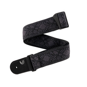 D'addario And Co Woven Guitar Strap Monterey Black Tubular