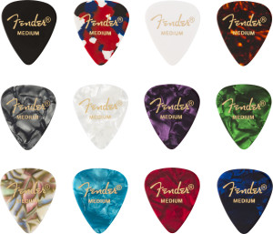 Fender 351 Shape Celluloid Medley Medium (12)