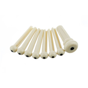 Fender Bridge Pin Set Ivory With Black Dot (7)