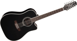 Takamine Japon EF381sc Black 12-cordes
